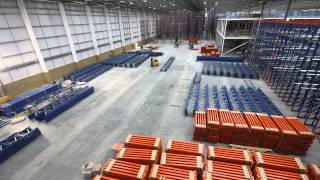 Warehouse storage racking installation video [upl. by Eittel]