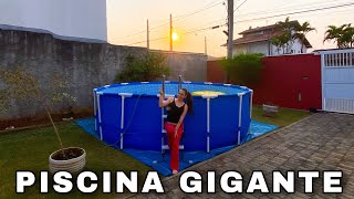 MONTAMOS Á PISCINA GIGANTE  INTEX 16805 MIL LITROS 😱 [upl. by Ddal63]