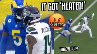 DK Metcalf Vs Jalen Ramsey GOT HEATED amp EXPOSED WR Vs CB 2022 Seahawks Vs Rams highlights [upl. by Monsour559]