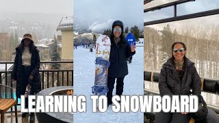 VLOG 44  New Skill Activated Snowboarding on the bunny hill  Vail Colorado [upl. by Latsyrc551]