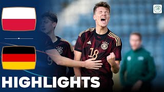 Germany vs Poland  What a Game  Highlights  U19 European Championship Qualification 17102023 [upl. by Lorette356]