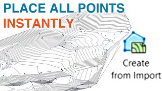 2D to 3D topography using import points file from AutoCad  Revit tutorial [upl. by Ynnij]