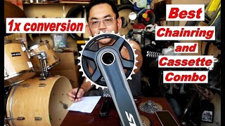 3x to 1x conversion tamang chainring at cassette [upl. by Sherrer511]