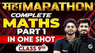 Complete CBSE Class 9th 𝐌𝐀𝐓𝐇𝐒 Part1  Full Syllabus in One Shot  Maha Marathon [upl. by Elletnohs]