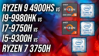 4900HS vs 9980HK vs 9750H vs 3750H vs 9300H  CPU Comparison [upl. by Seen]