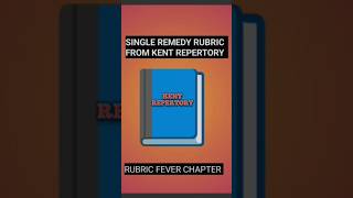 SINGLE REMEDY RUBRIC FROM KENT REPERTORY  KENT REPERTORYshorts ytyoutubeshorts bhms  rubrics [upl. by Ffej]