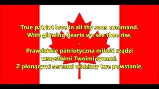 Hymn Kanady ENPL tekst  Anthem of Canada [upl. by Eelsew87]