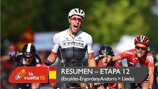 Resumen  Etapa 12 EscaldesEngordany Andorra  Lleida  La Vuelta a España 2015 [upl. by Almeida]