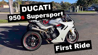 Fully Modded Ducati 950s Supersport  First Ride [upl. by Nueoras595]