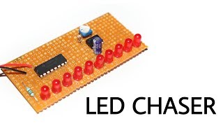 LED CHASER  how to make 10 channel led chaser [upl. by Yednil]