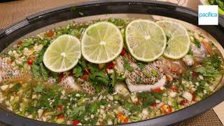 How to make perfect lime garlic steamed fish at home ft The Forge from Pacifica recipes provided [upl. by Evets]