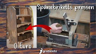 Wie baue ich eine Brikettpresse für Späne  Für 0€ aus Restholz [upl. by Wakerly]