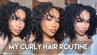 MY CURLY HAIR ROUTINE 2024 [upl. by Ashia]