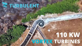 110 kW Turbulent MicroHydropower Vortex Turbines in Kenya [upl. by Otha]