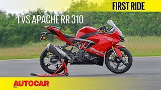 TVS Apache RR 310  First Ride  Autocar India [upl. by Aryahay]