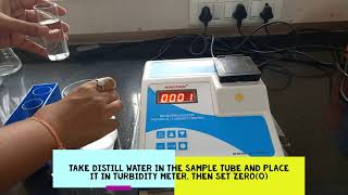 Determination of Turbidity of Water sample using Turbidity meter [upl. by Tehc]