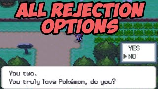 Pokemon Platinum  All Rejection Options Saying No [upl. by Reese]