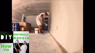 Skim Coating After Wallpaper Removal  Time Lapse Video [upl. by Othilie]