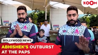 Abhishek Bachchans ANGRY OUTBURST on paps at airport amidst divorce rumours with Aishwarya Rai [upl. by Normy]