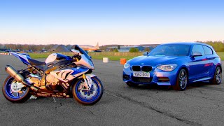 BMW M135i vs BMW HP4  Fifth Gear [upl. by Rosanna72]