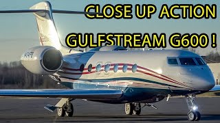 Gulfstream G600 CLOSE UP ACTION at Bromont Airport ZBM  CZBM [upl. by Aden704]