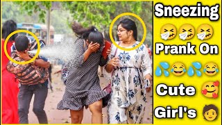 Sneezing Prank On Cute Girls  Most Funny Pranks of 2023  Girls Epic Reactions By TCI [upl. by Kcerb]