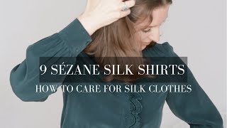 SÉZANE Silk Blouse Collection  How To Take Care Of Silk Shirts [upl. by Enrobyalc891]