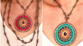 Crochet Tutorial Collana MANTRA Stupenda 😉 [upl. by Odlauso]