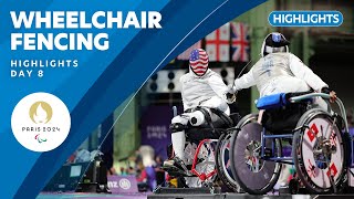 🤺 Wheelchair Fencing Highlights  Day 8  Paris 2024 Paralympic Games [upl. by Akinhoj]