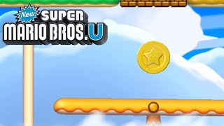 New Super Mario Bros U  Meringue Clouds2 Seesaw Shrooms All Star Coins [upl. by Mylan314]