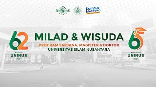 MILAD amp WISUDA PROGRAM SARJANA MAGISTER amp DOKTOR UNINUS 2021 Sesi 1 [upl. by Ayhtnic986]