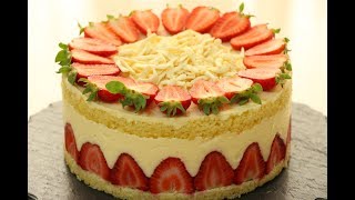 ТОРТ quotФРЕЗЬЕquot ✧ Клубничный Торт✧ FRAIZIER CAKE RECIPE ✧ quotFRAIZIERquot Fransız Çilekli Pasta Tarifi [upl. by Joo]