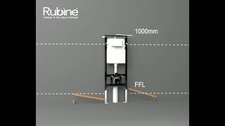 INSTALLATION OF RUBINE WALLHUNG TOILET [upl. by Nnairda]