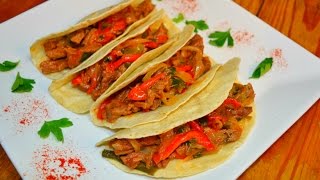 Fajitas receta fácil rapiditas de carne tacos [upl. by Erdda]