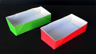 Origami Schachtel Rechteckig  Basteln mit Kindern Origami Box selber machen  DIY [upl. by Michel]