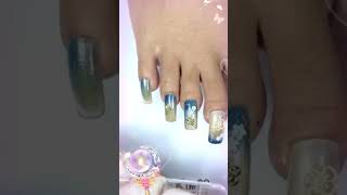 Milky White Jade Nail Art [upl. by Lyrradal]