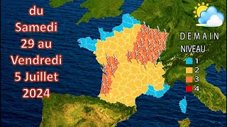 prévision météo France du Samedi 29 au Vendredi 5 Juillet 2024 [upl. by Nadual]