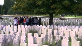 quotGoing Homequot on the Bagpipes at Tyne Cot Cemetery Belgium [upl. by Claudina]