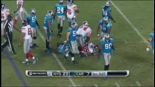 Andre Brown vs Carolina Panthers NFL Week 3 2012 [upl. by Assiram]