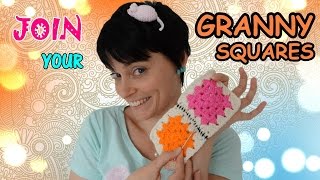 How To Join Granny Squares  Easy Crochet Tutorial for Beginners [upl. by Chap]