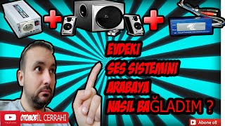 Arabaya Power İnverter bağlamak LOGİTECH Z2300 21 ses sistemini arabaya nasıl bağladım [upl. by Hopfinger]