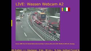 Gotthard Tunnel Live Traffic Stream March 27 2024 [upl. by Nehpets]