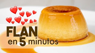 FLAN en MICROONDAS 🍮  en 5 minutos [upl. by Etnomaj]