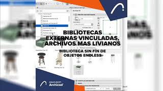 Bibliotecas Externas Vinculadas archivos más livianos  Graphisoft Archicad  GSO CHILE [upl. by Ramoh641]