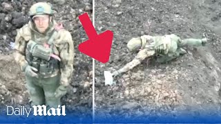 Ukrainian drone operator leads Russian soldier to safety after he surrendered near Bakhmut [upl. by Nanah]