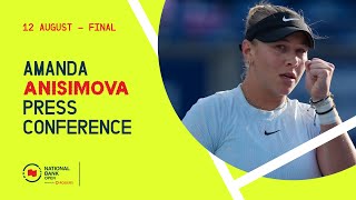 PRESS CONFERENCE  AMANDA ANISIMOVA  FINAL  NBO24 [upl. by Alyehc]