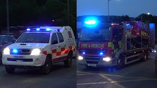 Rawtenstall Hagglund Off Road Vehicle  Toyota Hilux 4x4 Responding  Lancashire Fire and Rescue [upl. by Giesecke]