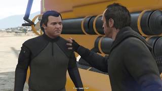 GTA V mission 25 The Merryweather Heist Offshore 100 سرقة الشحنة باستخدام الطائرة و الغواصة [upl. by Conrade]