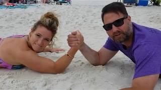 Panama City Beach Triathlon  Arm Wrestling [upl. by Nylirem]