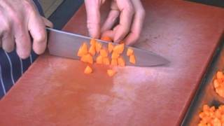 Cutting Carrots into Paysanne [upl. by Neyut]